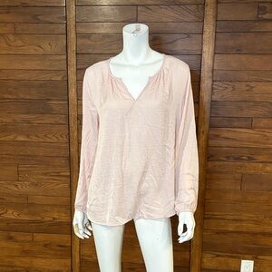 Old Navy Blush Pink Long Sleeve Blouse